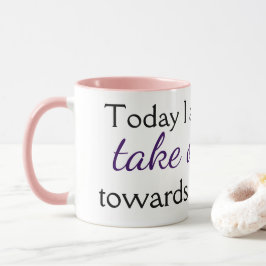 Taza Cita motivacional recortada Imprimir café rosa