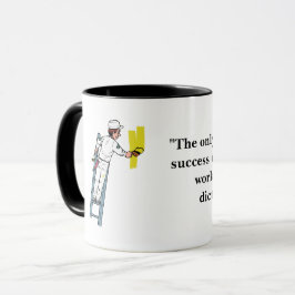 Taza Cita motivadora negra audaz
