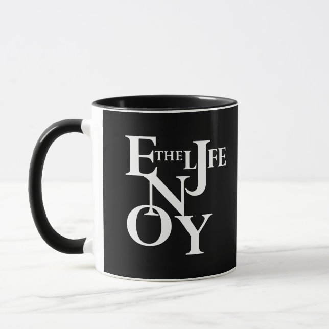 Taza Cita motivadora sobre la vida (Izquierda)