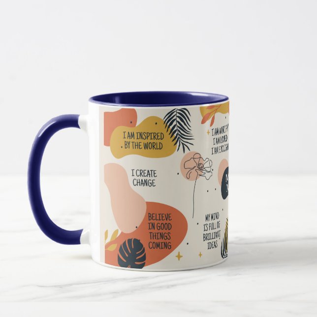 TAZA CITA MOTIVATIVA PERSONALIZADA ABSTRACTA (Izquierda)