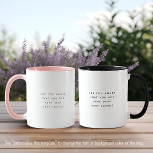 Taza Cita Muy Muy Amada Fuente Gris de Moda Dos Tonos