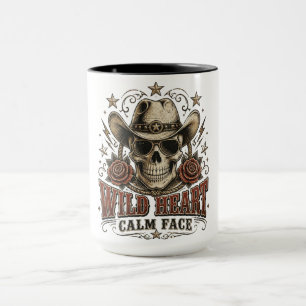 Taza Cita Occidental Corazón Salvaje Rostro Tranquilo