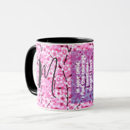 Taza Cita Para Mi Hermana | Regalo monogramado de flora