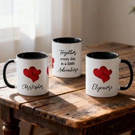Taza Cita personalizada de aventura juntos cada día