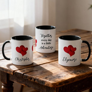 Taza Cita personalizada de aventura juntos cada día