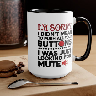 Taza Cita sarcástica de aniversario para presionar tus