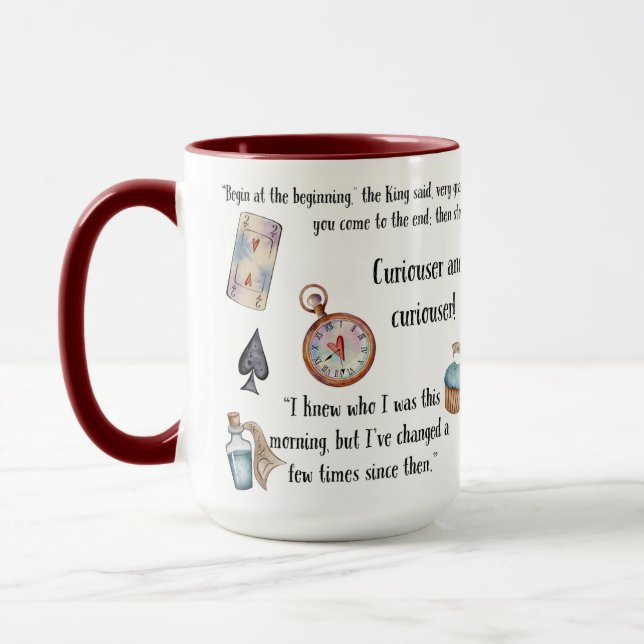 Taza Citas de Alice in Wonderland (Izquierda)