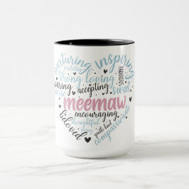 Taza Citas de Cute Mother's Day/Heart/Meemaw