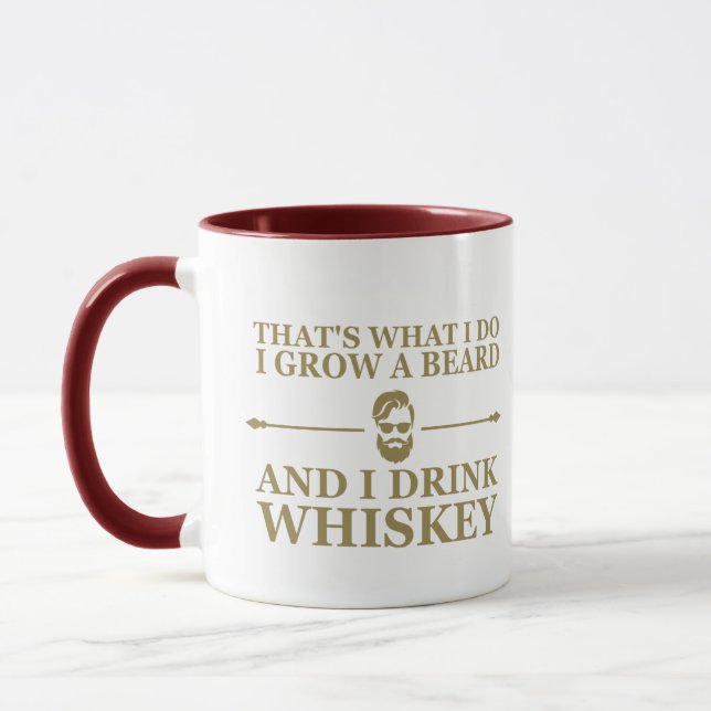 Taza Citas de Whiskey con graciosos dichos barbudos (Izquierda)