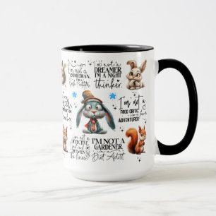 Taza Citas divertidas de ardillas de conejo
