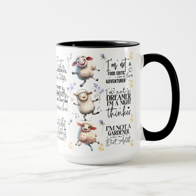 Taza Citas divertidas de ovejas (Derecha)