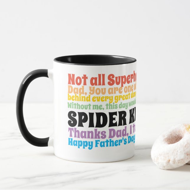Taza Citas divertidas del Día del Padre citan deseos de (Con donut)