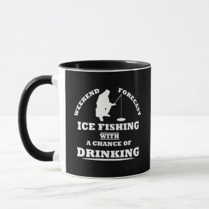 Taza Citas divertidas sobre pesca en hielo con alcohol