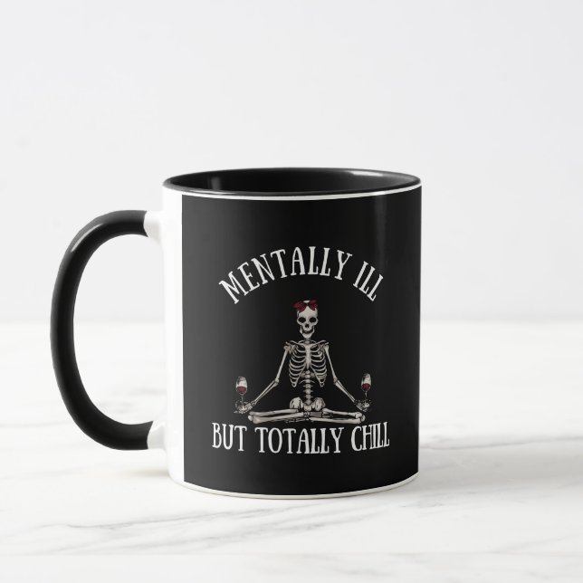 Taza Citas graciosas mentalmente enfermas pero totalmen (Izquierda)