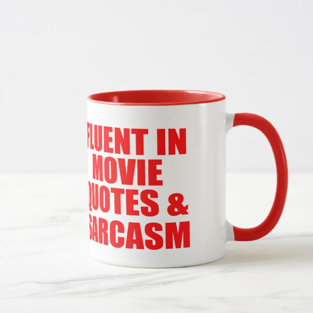 Taza Citas y sarcasmo de la película (Derecha)