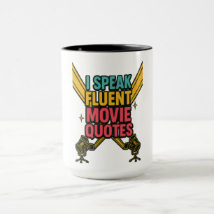 Taza Cito Fluido Citas de Películas Arte Neon de Hollyw