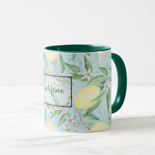 Taza Cítrico amarillo limón fresco (Anverso derecho)