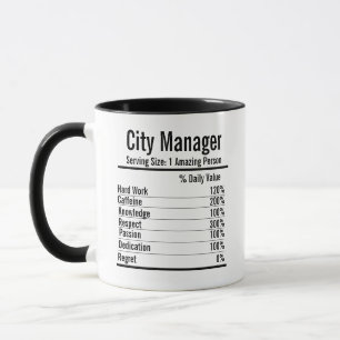 Taza City Manager Nutrition Facts Mug Mejor Administrac