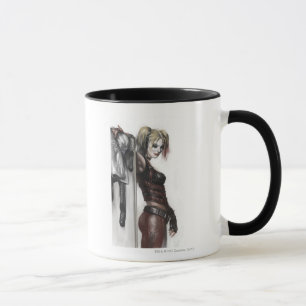 Taza Ciudad Batman Arkham   Ilustracion Harley Quinn