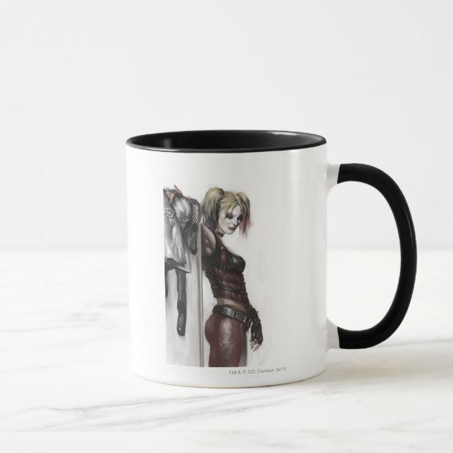 Taza Ciudad Batman Arkham | Ilustracion Harley Quinn (Derecha)