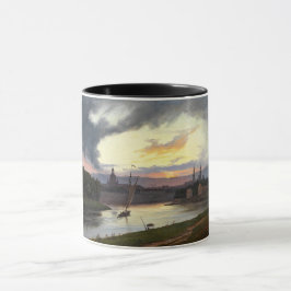 Taza Ciudad de Dresden al atardecer (Paisaje alemán)