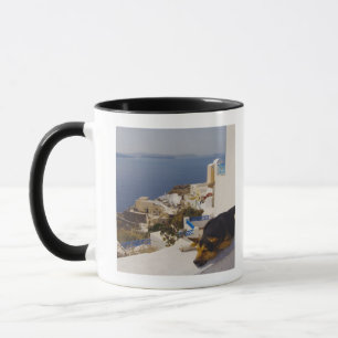 Taza Ciudad de Grecia, isla de Santorini, Oia, el