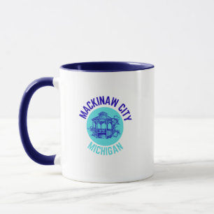 Taza Ciudad de Mackinaw Michigan Ciudad natal Café Mug