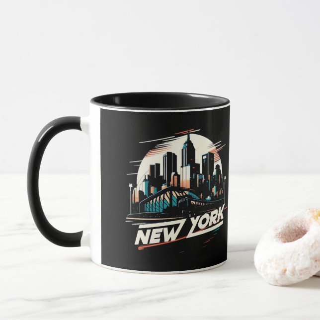 Taza Ciudad de Nueva York (Con donut)