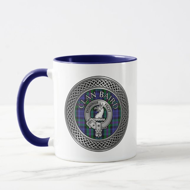 Taza Clan Baird Escudo y Tartan Knot (Izquierda)