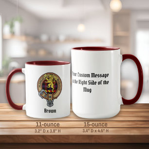 Taza Clan Brown Escudo sobre Tartán