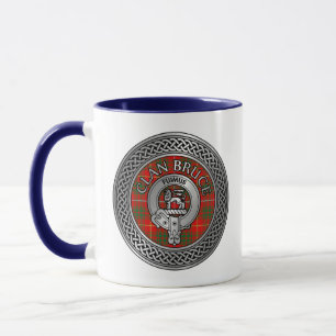 Taza Clan Bruce Escudo y Tartan Knot