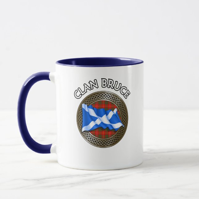 Taza Clan Bruce Tartan Knot & Flag (Izquierda)