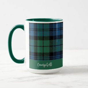 Taza Clan Campbell Tartán, Personalizado de guión clási
