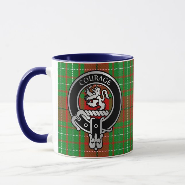 Taza Clan Comyn | Escudo de recorte y Tartan Mug (Izquierda)