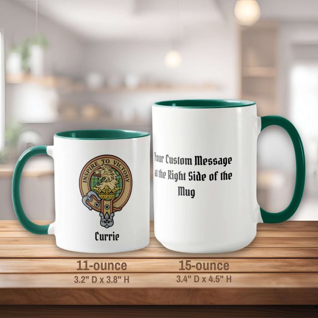 Taza Clan Currie Lion Escudo sobre Tartán (Subido por el creador)