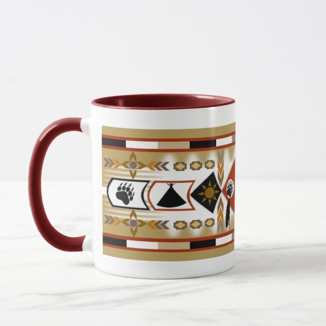 Taza Clan de oso nativo americano Mug (Izquierda)