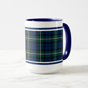 Taza Clan Forbes Tartan Blue y Green Plaid
