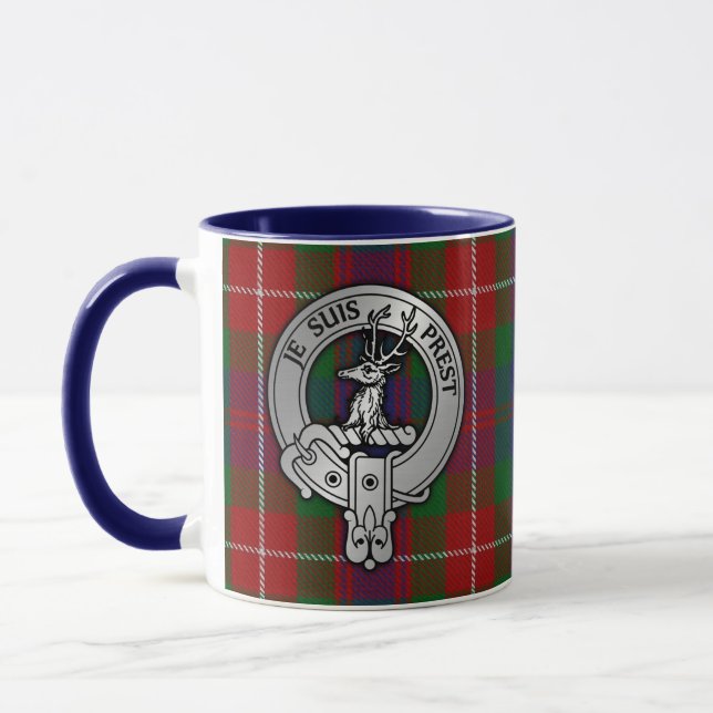 Taza Clan Fraser de Lovat Escudo y Tartán (Izquierda)