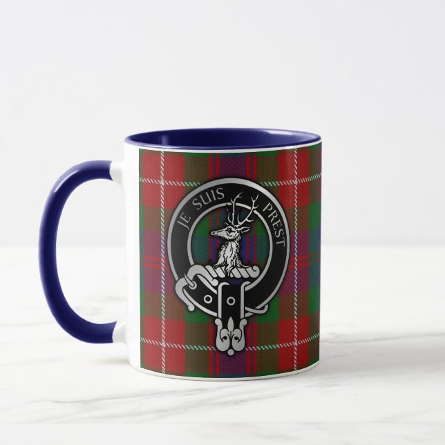 Taza Clan Fraser de Lovat Escudo y Tartan Mug (Izquierda)