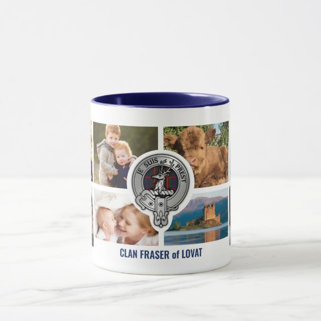 Taza Clan Fraser de Lovat Personalized Family Mug (Centro)