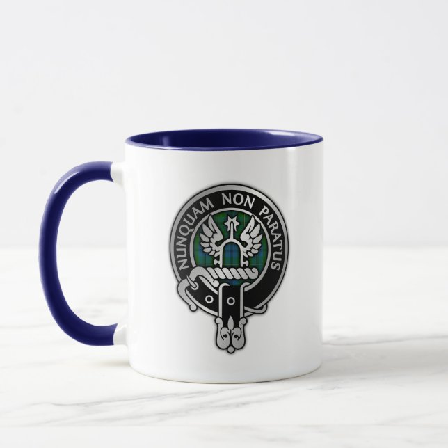 Taza Clan Johnstone Escudo y Tartán (Izquierda)