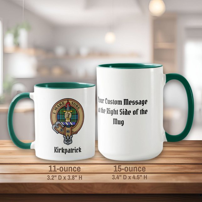 Taza Clan Kirkpatrick Escudo sobre Tartán (Subido por el creador)