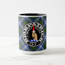 Taza Clan Kirkpatrick Society tartan mug