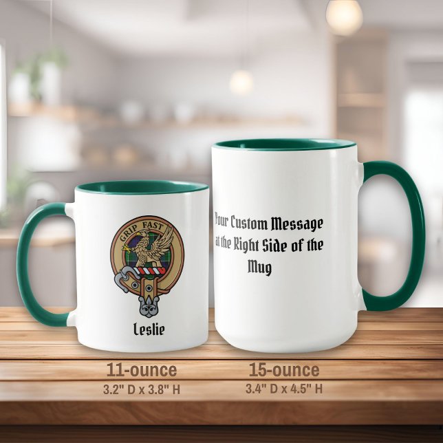 Taza Clan Leslie Escudo sobre la caza de tartán (Subido por el creador)
