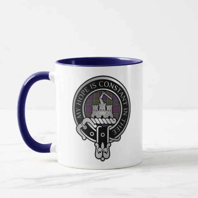 Taza Clan MacDonald de Clanranald Escudo y Tartan Mug (Izquierda)