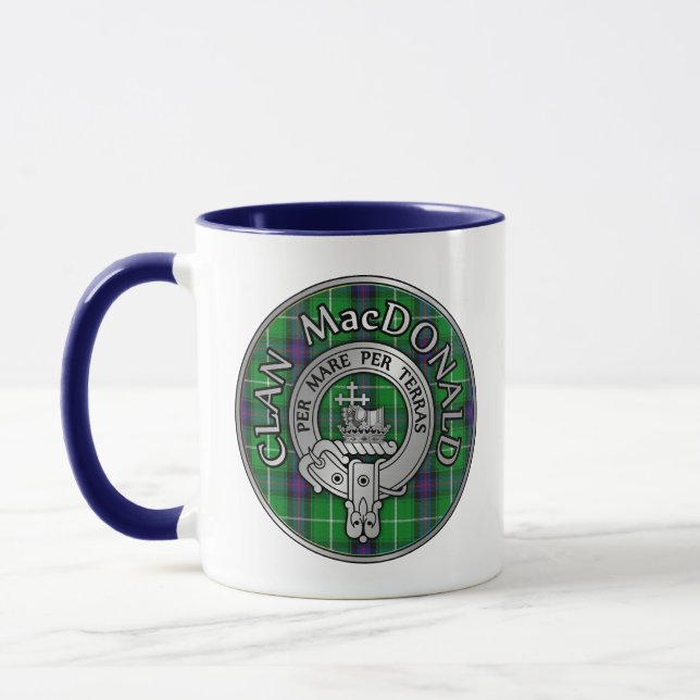 Taza Clan MacDonald Escudo y Tartán (Izquierda)