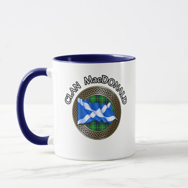 Taza Clan MacDonald Tartán y bandera (Izquierda)
