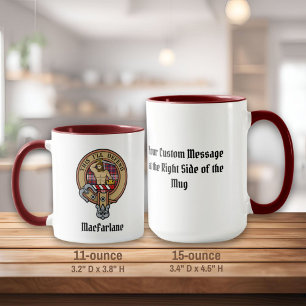 Taza Clan MacFarlane Escudo por Vestir Tartán