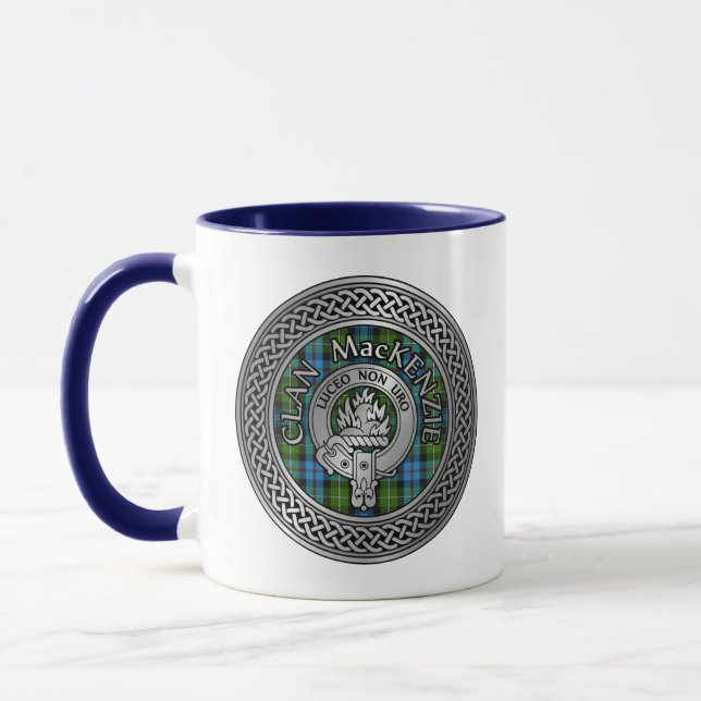 Taza Clan MacKenzie Escudo y Tartan Knot (Izquierda)