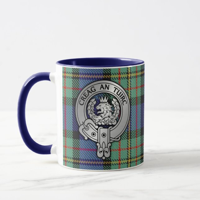 Taza Clan MacLaren Escudo y Tartán (Izquierda)